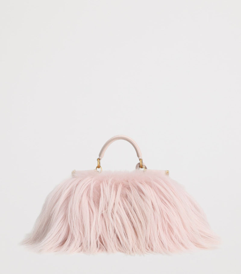 Dolce&Gabbana My Sicily mini top-handle bag goat fur calfskin (British brand)