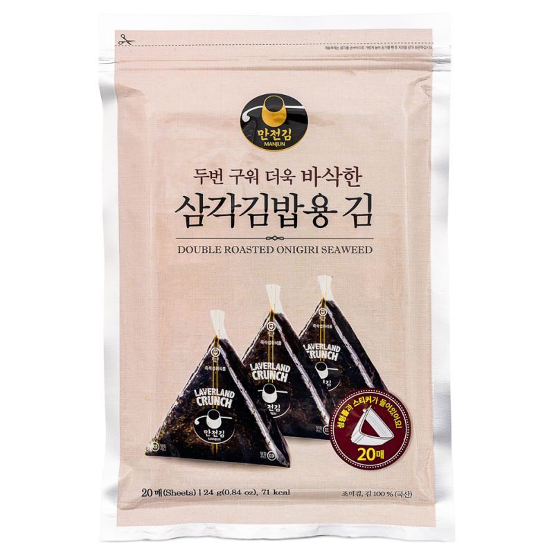 Manjun double roasted onigiri seaweed - British product