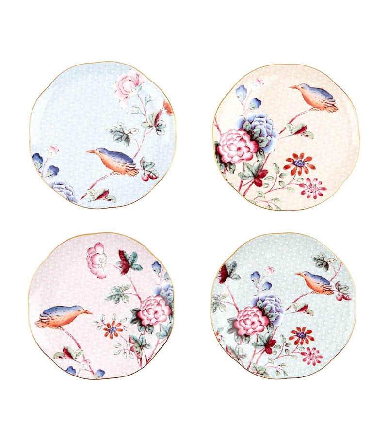 Wedgwood Cuckoo tea plates set of 4 bone china, UK version
