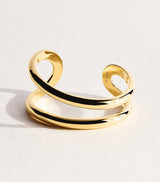 Harrods LIÉ STUDIO Maggie Gold Plated Cuff Bracelet 5.5cm- Buy online at McGrocer