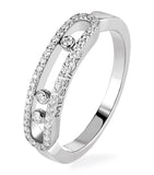 Messika Baby Move white gold ring 0.23ct, imported from the UK