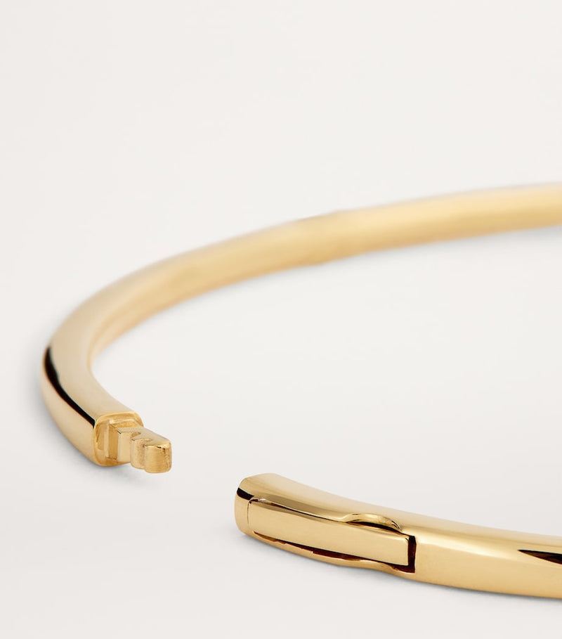 Persée small yellow gold diamond Zeus bangle, imported from the UK