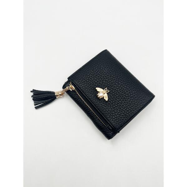 SVNX bee embellishment purse black, imported from the UK