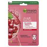 Superdrug Garnier Ultralift Anti-Ageing Radiance Boosting Sheet Mask 28g- Buy online at McGrocer