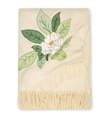 Harrods Loretta Caponi Virgin Wool Camelia Throw 132cm x 159cm- Buy online at McGrocer
