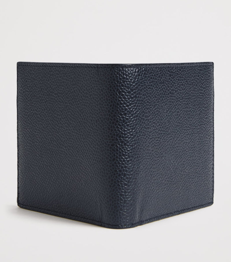 Thom Browne pebble grain leather bifold wallet 10x11cm UK version
