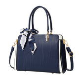 Livingandhome PU handbag with embossed colour-block (British brand)