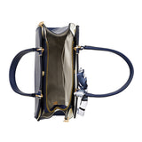 Livingandhome PU handbag with embossed colour-block (British brand)