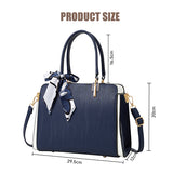 Livingandhome PU handbag with embossed colour-block (British brand)