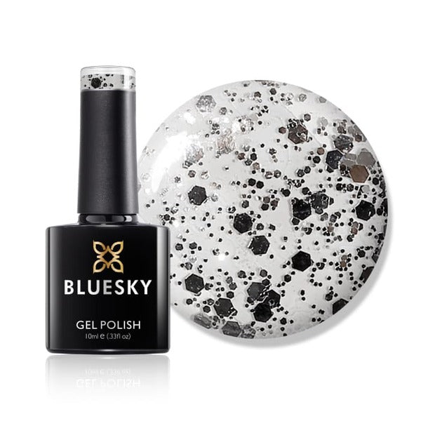 Bluesky Gel Polish Ice Superstar Silver Glitter - British product