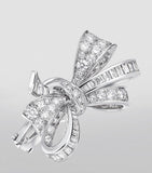 Graff diamond bow stud earrings 18kt white gold - British product