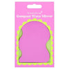 Superdrug compact mirror wave design 10.9 x 7 cm (British brand)