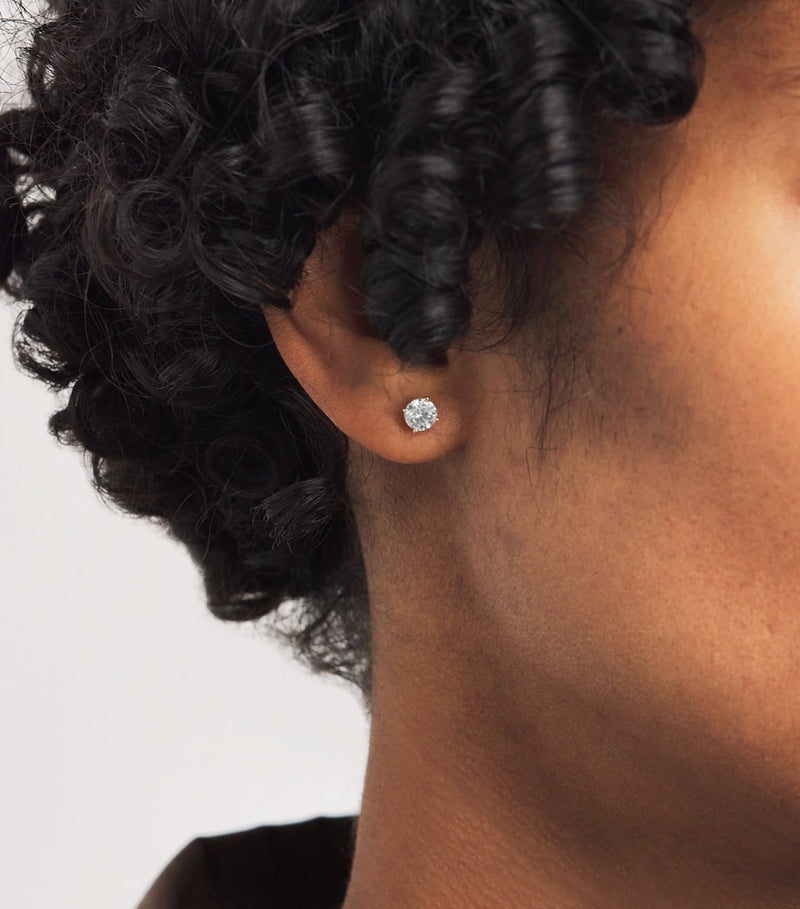 Harrods rose gold diamond stud earrings, UK version