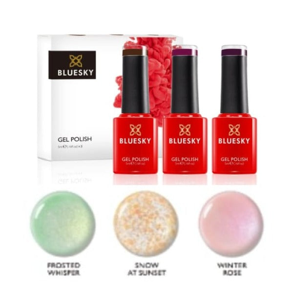 Bluesky Mini Trio Set Snowfall gel nail polish - British product
