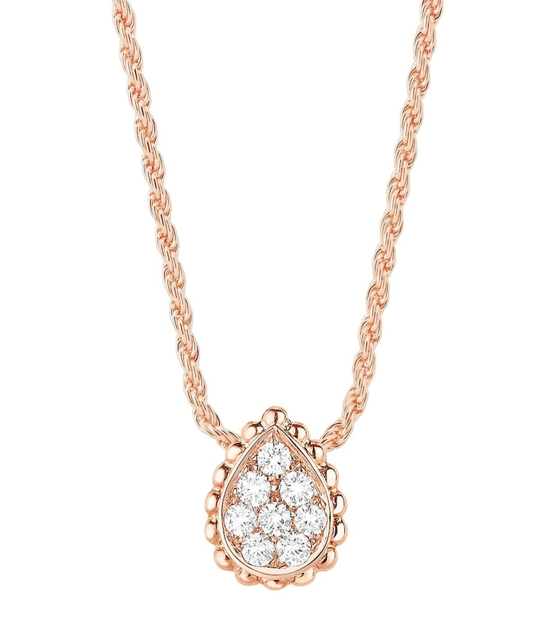Boucheron Serpent Boheme extra small rose gold diamond necklace - British product