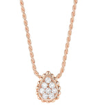 Boucheron Serpent Boheme extra small rose gold diamond necklace - British product