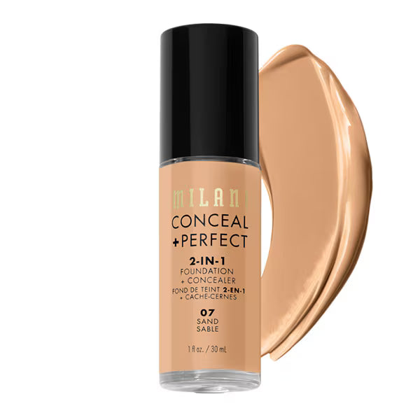 Milani Conceal Perfect Foundation Sand 30ml, imported from the UK