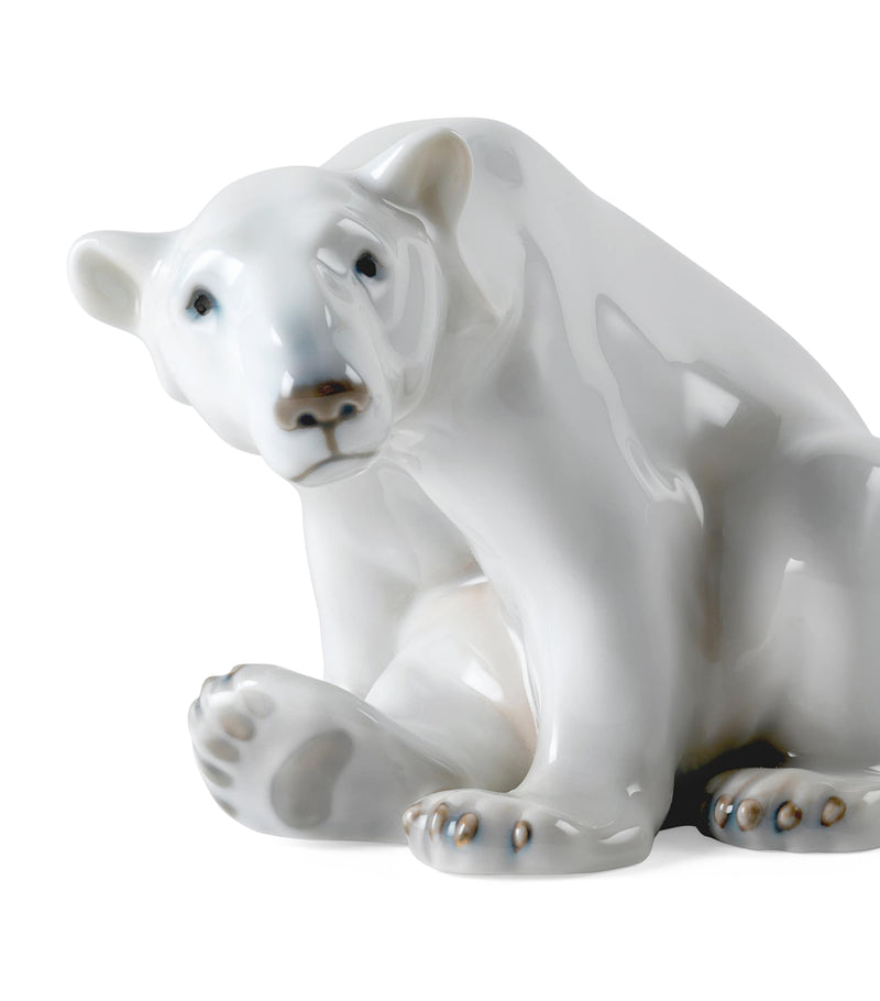 Royal Copenhagen porcelain polar bear figurine 12cm, imported from the UK