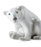 Royal Copenhagen porcelain polar bear figurine 12cm, imported from the UK