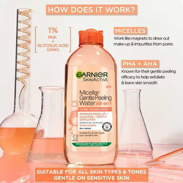 Garnier Micellar Gentle Peeling Water 400ml, UK version