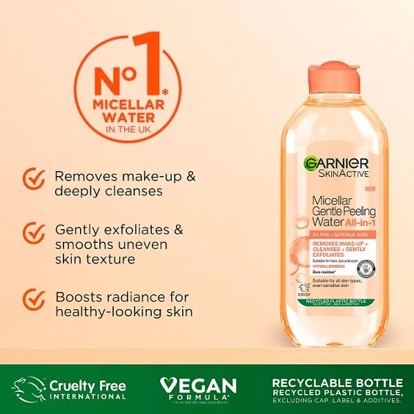 Garnier Micellar Gentle Peeling Water 400ml, UK version