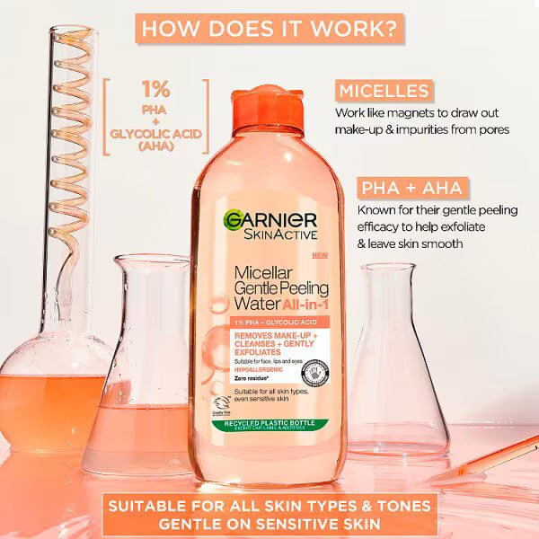 Garnier Micellar Gentle Peeling Water 400ml, UK version