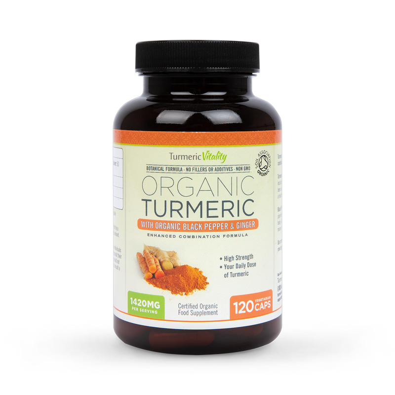 Organic Turmeric with Black Pepper and Ginger 120 Capsules