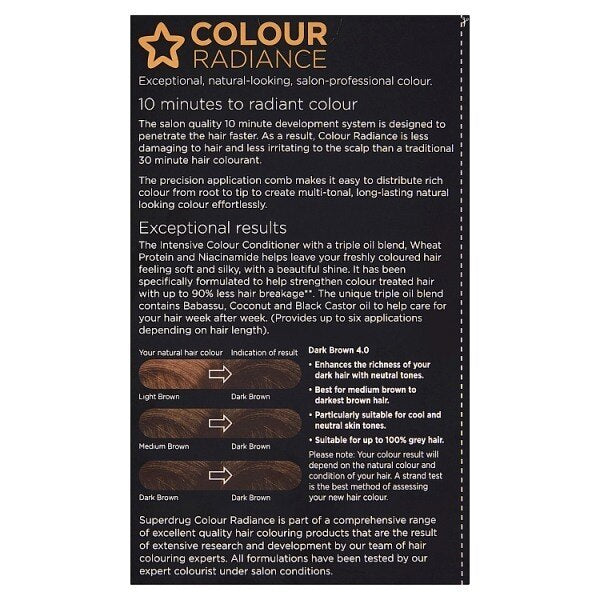 Superdrug Colour Radiance Dark Brown 4/0 GOODS Superdrug