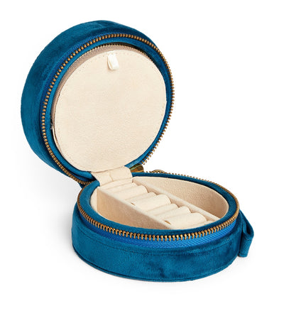 Harrods Velvet-Lined Jewellery Box with Zip Fastening 11.5cm x 5.5cm- Buy online at McGrocer