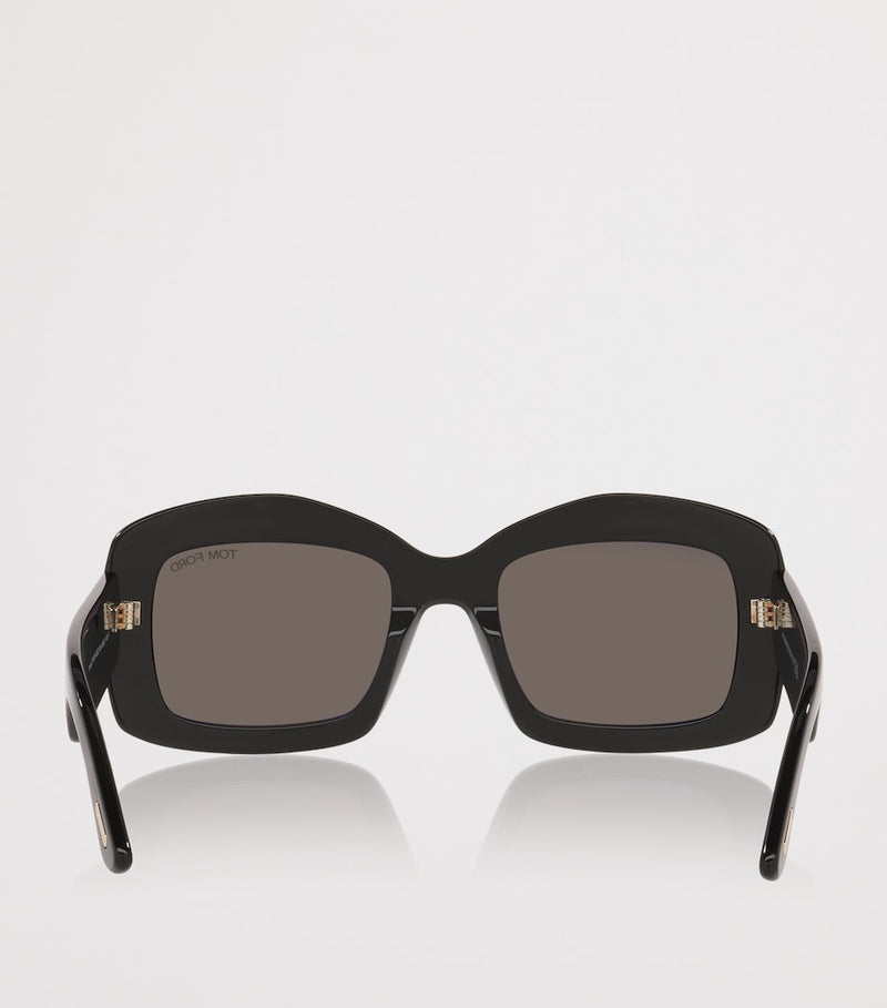 TOM FORD Venetia sunglasses acetate square frame, imported from the UK