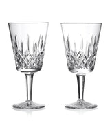 Harrods Waterford Lismore Goblets Set of 2 Medium 360ml Crystal Drinking Glasses- Buy online at McGrocer