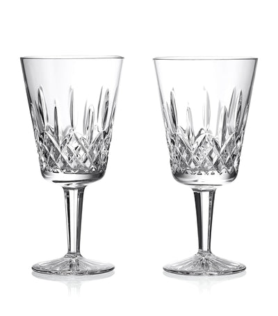 Harrods Waterford Lismore Goblets Set of 2 Medium 360ml Crystal Drinking Glasses- Buy online at McGrocer