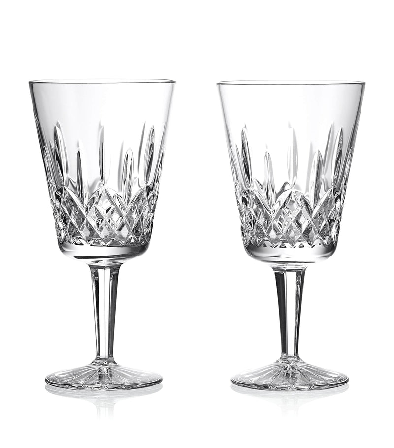 Waterford Lismore medium crystal goblets set of 2 360ml (British brand)