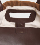 Maje leather and suede Milpi tote bag, imported from the UK