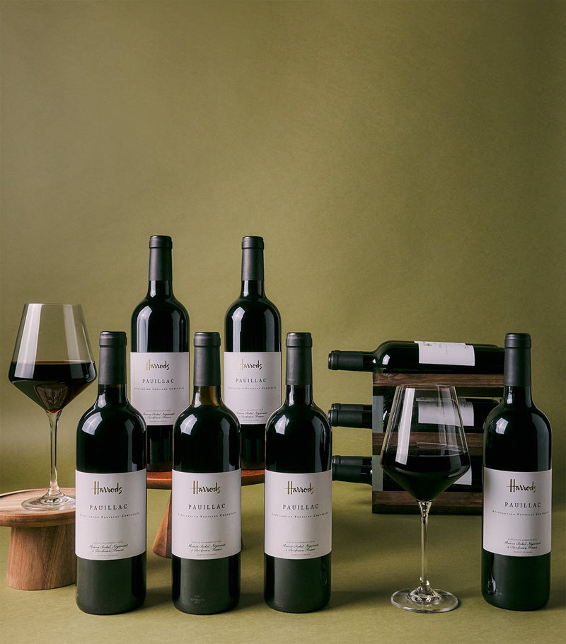 Harrods Pauillac Bordeaux red wine 12 bottles, UK version