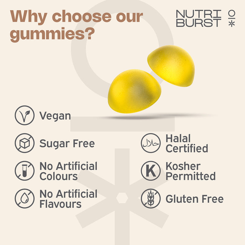 Nutriburst vitamin D3 K2 gummies 60 count, imported from the UK