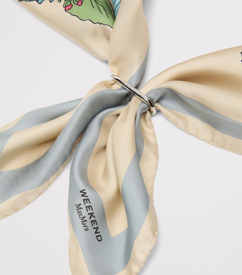 Weekend Max Mara silk floral scarf 90x90cm, UK version