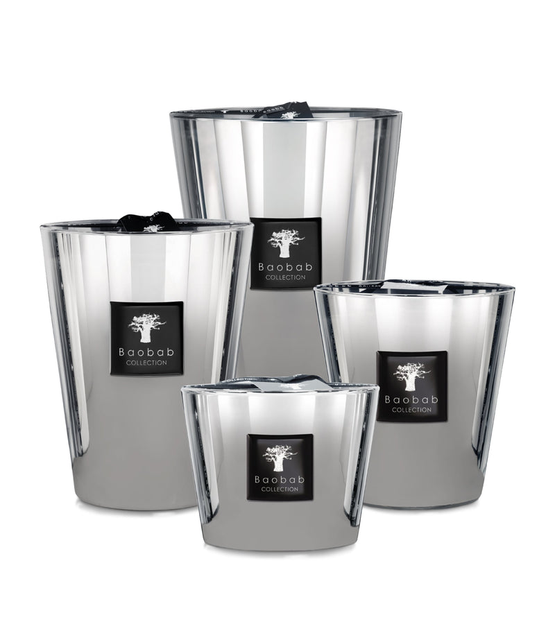 Baobab Collection Platinum Candle Grapefruit Amber 24cm - British product
