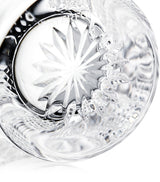 Set of 4 Crystal HiBall Drinking Glasses with Diamond Karo Cuts, 350ml