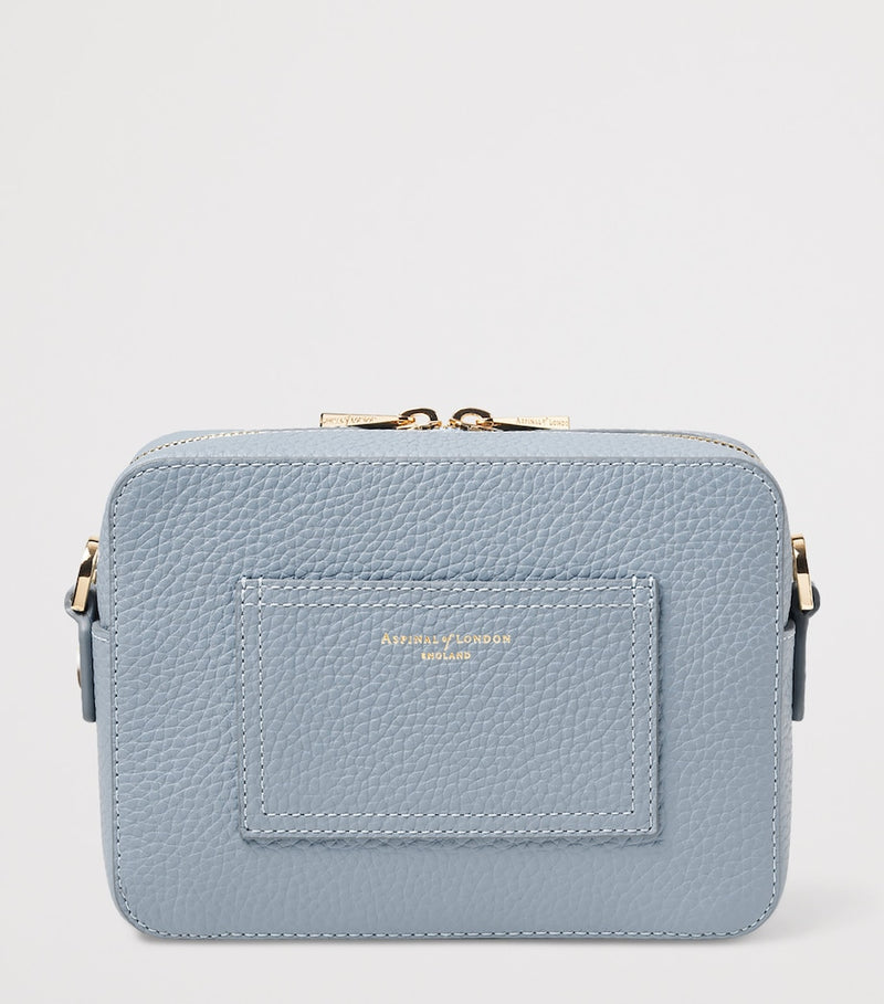 Aspinal of London leather camera crossbody bag slot weave (British brand)