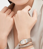 Bvlgari Serpenti Tubogas watch 35mm rose gold and stainless steel (British brand)