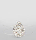 Persée white gold diamond floating ring (British brand)