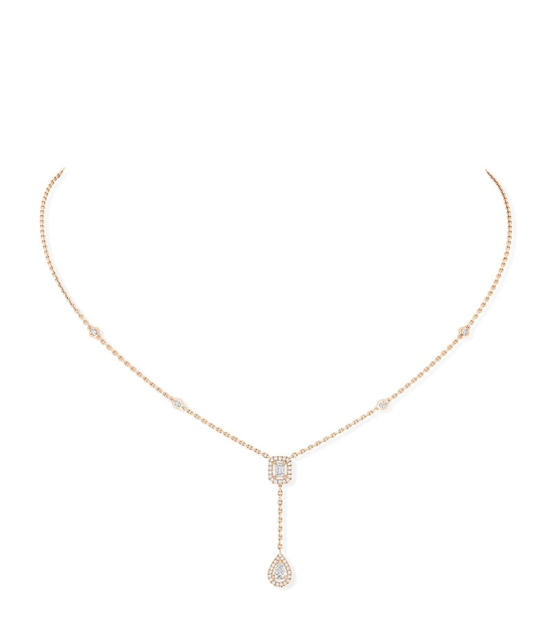 Messika rose gold diamond pendant necklace 0.36ct, UK version