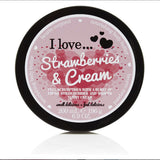 I Love Strawberries & Cream Body Butter 200ml, UK version