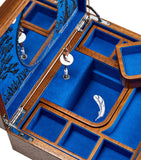 WOLF ballet musical jewellery box with Swan Lake music and embroidered theatre design (British brand)