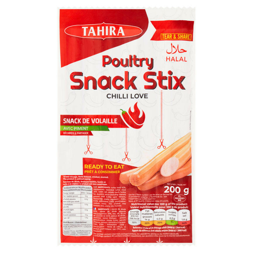 Tahira Poultry Snack Stix Chilli Love 200g GOODS ASDA