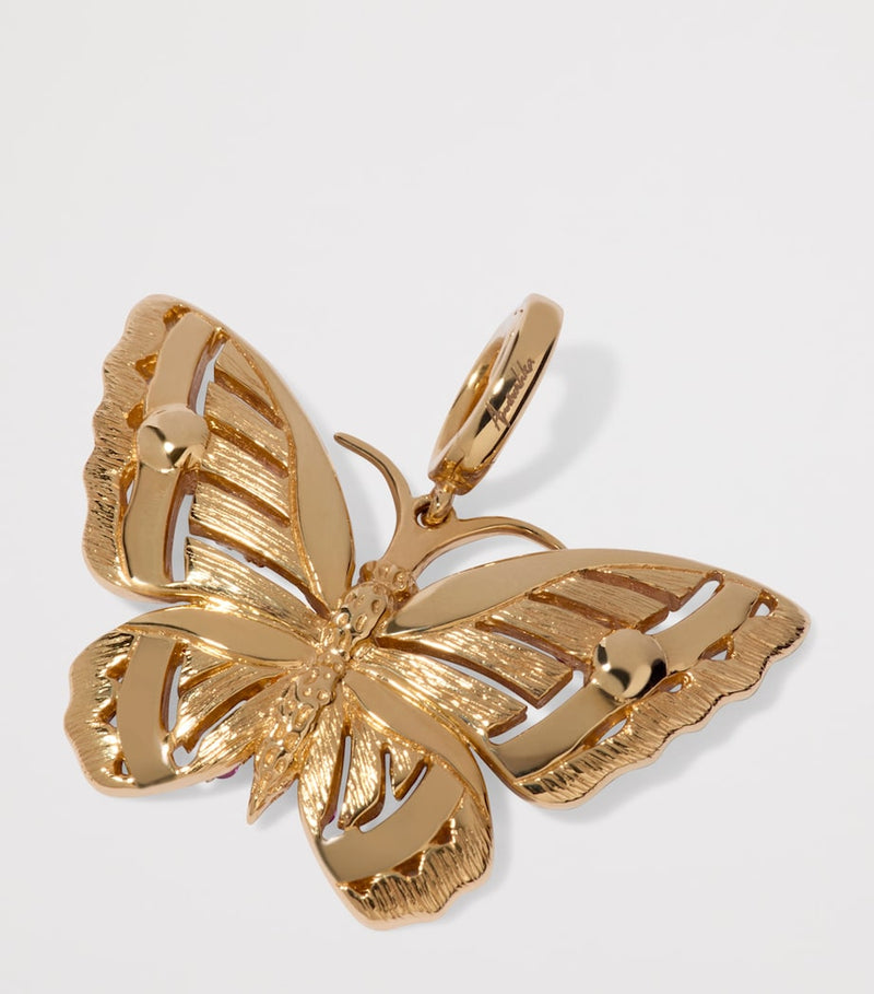 Annoushka yellow gold butterfly charm with gemstones, UK version