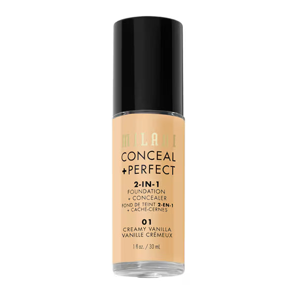 Milani Conceal + Perfect Foundation Creamy Vanilla 30ml, imported from the UK