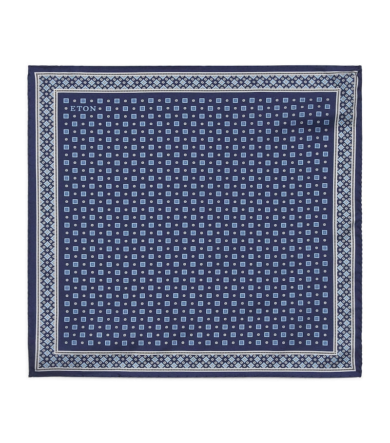Eton silk floral pocket square 33cm (British brand)