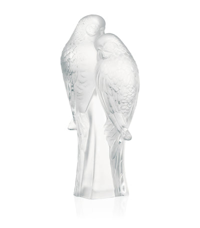 Lalique Kristall Sittich Skulptur